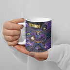 Custom Storm Ceramic Mug Warrior Mascot With Aboriginal Indigenous