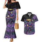 Custom Storm Couples Matching Mermaid Dress and Hawaiian Shirt Warrior Mascot With Aboriginal Indigenous