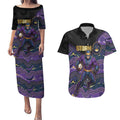 Custom Storm Couples Matching Puletasi and Hawaiian Shirt Warrior Mascot With Aboriginal Indigenous