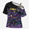 Custom Storm Cross Shoulder Shirt Warrior Mascot With Aboriginal Indigenous