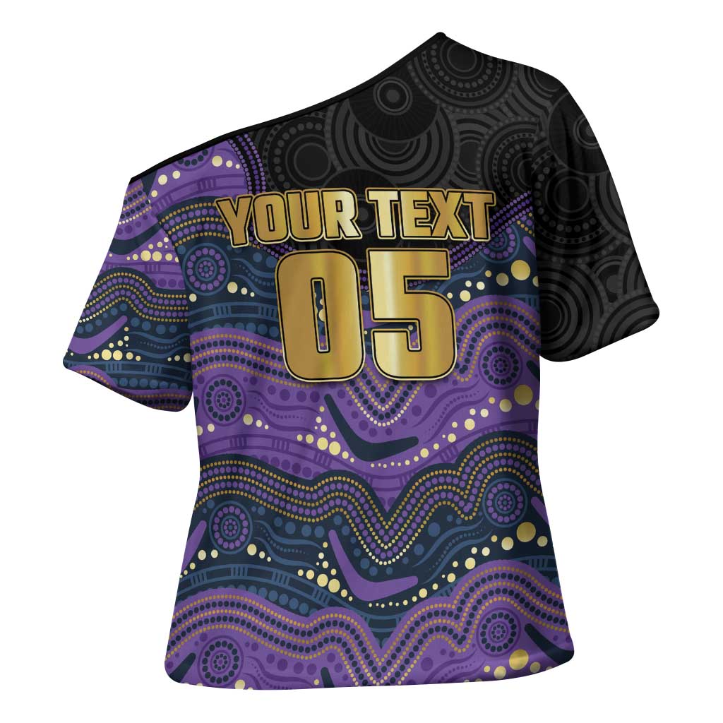 Custom Storm Cross Shoulder Shirt Warrior Mascot With Aboriginal Indigenous