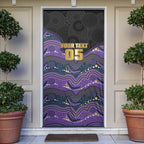 Custom Storm Door Cover Warrior Mascot With Aboriginal Indigenous