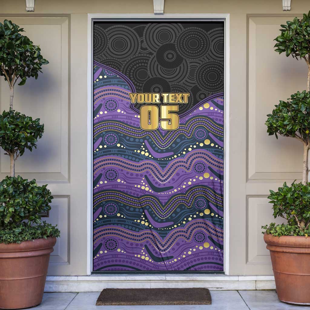 Custom Storm Door Cover Warrior Mascot With Aboriginal Indigenous