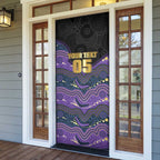Custom Storm Door Cover Warrior Mascot With Aboriginal Indigenous