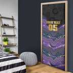 Custom Storm Door Cover Warrior Mascot With Aboriginal Indigenous