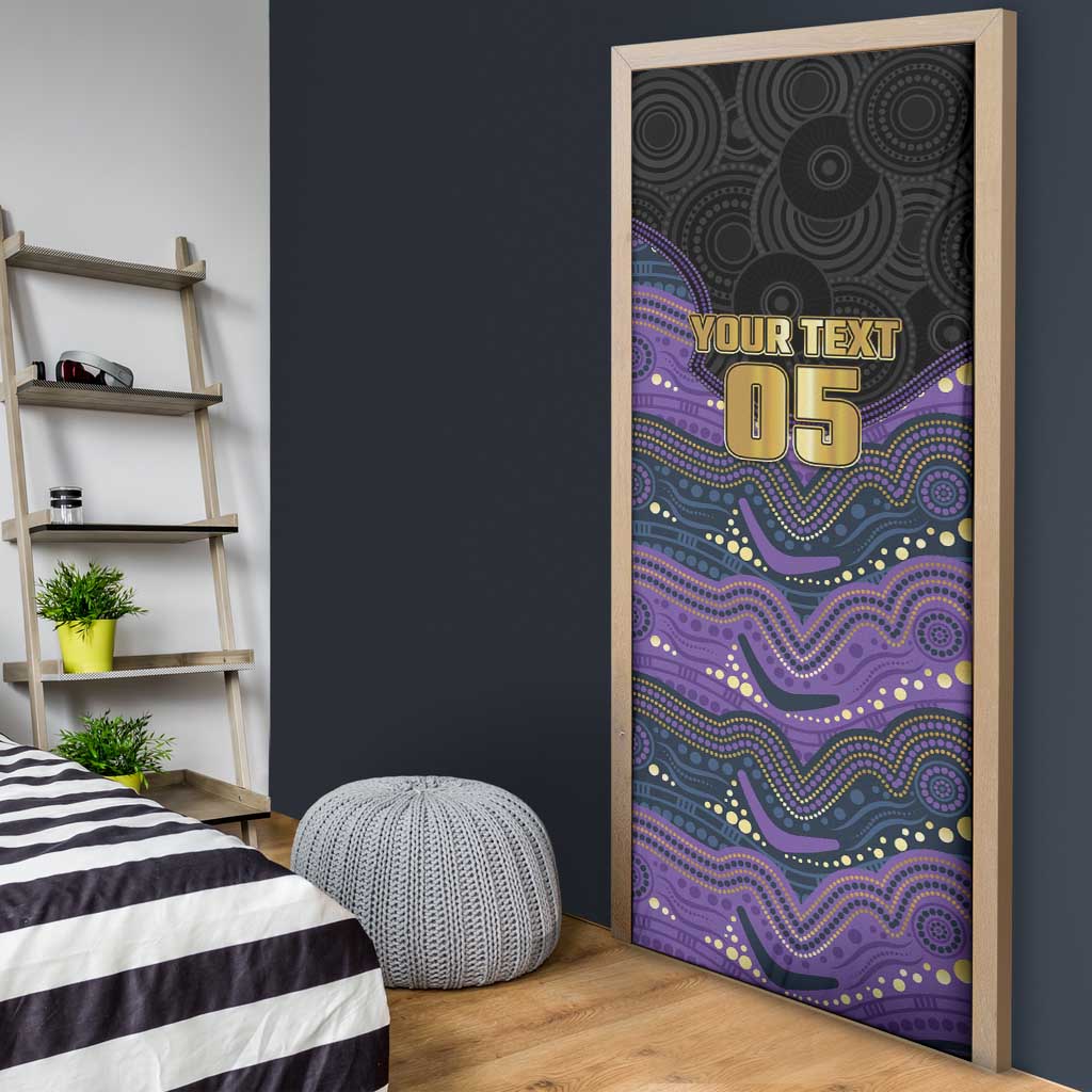 Custom Storm Door Cover Warrior Mascot With Aboriginal Indigenous