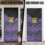 Custom Storm Door Cover Warrior Mascot With Aboriginal Indigenous