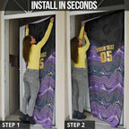 Custom Storm Door Cover Warrior Mascot With Aboriginal Indigenous