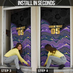 Custom Storm Door Cover Warrior Mascot With Aboriginal Indigenous