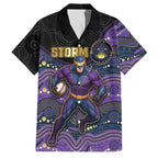 Custom Storm Family Matching Off Shoulder Maxi Dress and Hawaiian Shirt Warrior Mascot With Aboriginal Indigenous