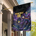 Custom Storm Garden Flag Warrior Mascot With Aboriginal Indigenous