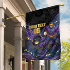 Custom Storm Garden Flag Warrior Mascot With Aboriginal Indigenous
