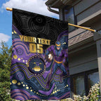 Custom Storm Garden Flag Warrior Mascot With Aboriginal Indigenous