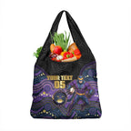 Custom Storm Grocery Bag Warrior Mascot With Aboriginal Indigenous