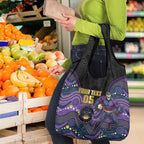 Custom Storm Grocery Bag Warrior Mascot With Aboriginal Indigenous