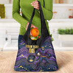 Custom Storm Grocery Bag Warrior Mascot With Aboriginal Indigenous
