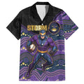 Custom Storm Hawaiian Shirt Warrior Mascot With Aboriginal Indigenous