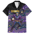 Custom Storm Hawaiian Shirt Warrior Mascot With Aboriginal Indigenous