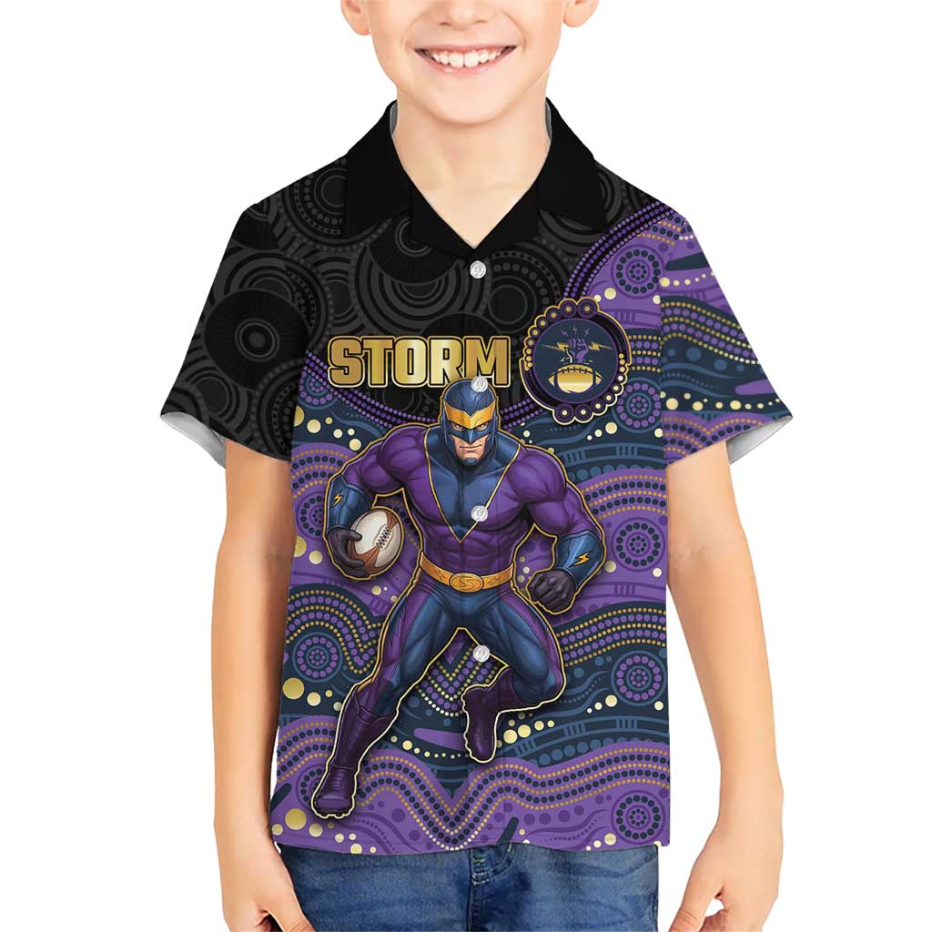 Custom Storm Hawaiian Shirt Warrior Mascot With Aboriginal Indigenous