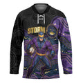Custom Storm Hockey Jersey Warrior Mascot With Aboriginal Indigenous