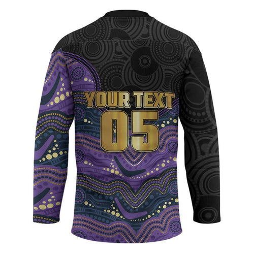 Custom Storm Hockey Jersey Warrior Mascot With Aboriginal Indigenous