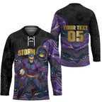 Custom Storm Hockey Jersey Warrior Mascot With Aboriginal Indigenous