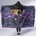 Custom Storm Hooded Blanket Warrior Mascot With Aboriginal Indigenous