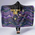 Custom Storm Hooded Blanket Warrior Mascot With Aboriginal Indigenous