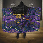 Custom Storm Hooded Blanket Warrior Mascot With Aboriginal Indigenous