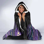 Custom Storm Hooded Blanket Warrior Mascot With Aboriginal Indigenous