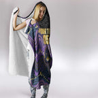 Custom Storm Hooded Blanket Warrior Mascot With Aboriginal Indigenous