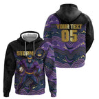 Custom Storm Hoodie Warrior Mascot With Aboriginal Indigenous
