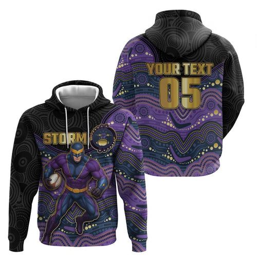 Custom Storm Hoodie Warrior Mascot With Aboriginal Indigenous