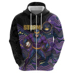 Custom Storm Hoodie Warrior Mascot With Aboriginal Indigenous
