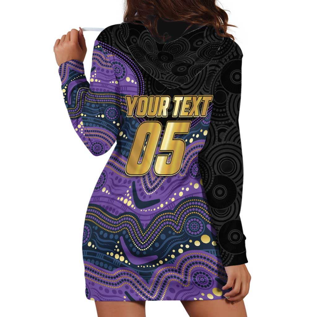 Custom Storm Hoodie Dress Warrior Mascot With Aboriginal Indigenous