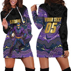 Custom Storm Hoodie Dress Warrior Mascot With Aboriginal Indigenous
