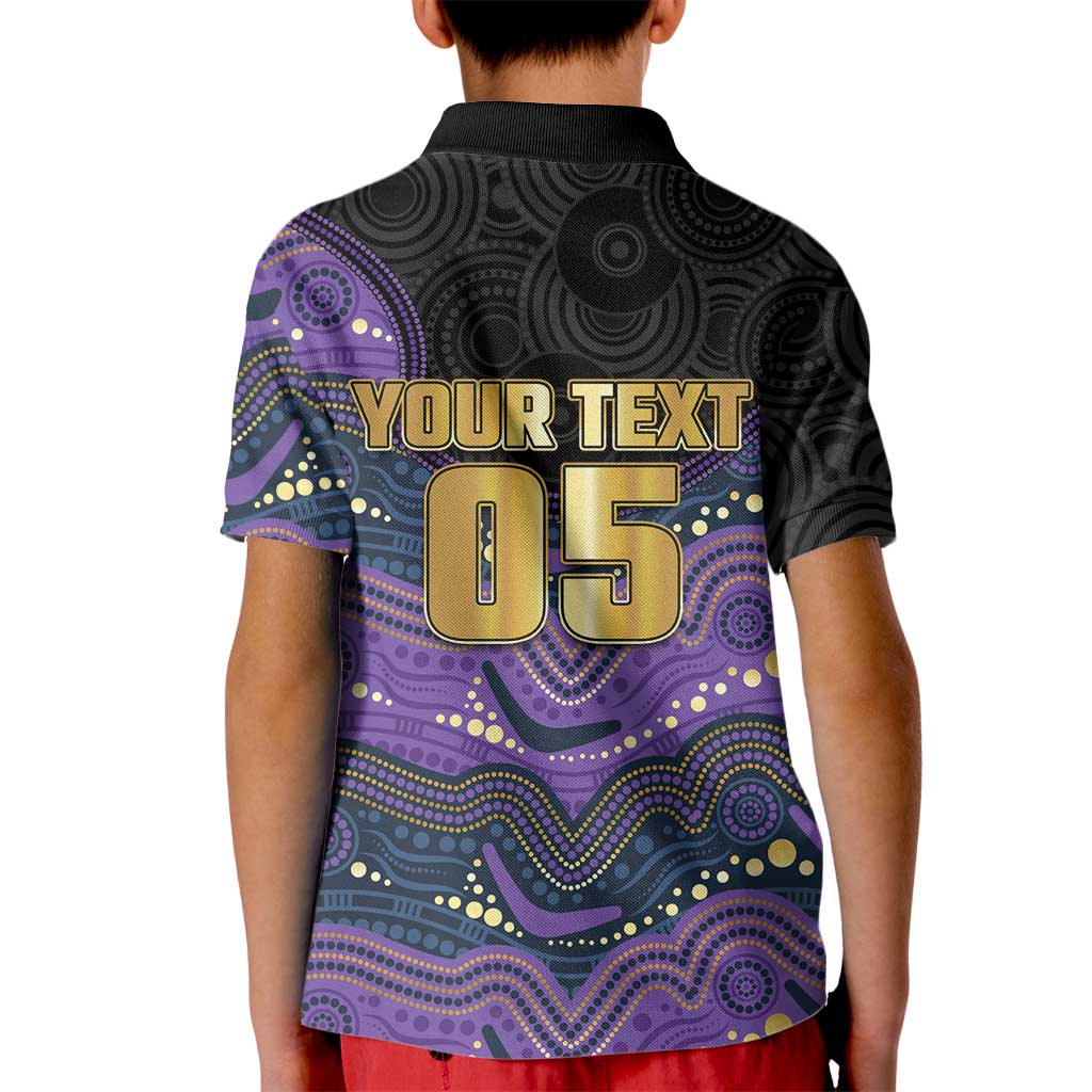 Custom Storm Kid Polo Shirt Warrior Mascot With Aboriginal Indigenous