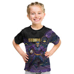 Custom Storm Kid T Shirt Warrior Mascot With Aboriginal Indigenous