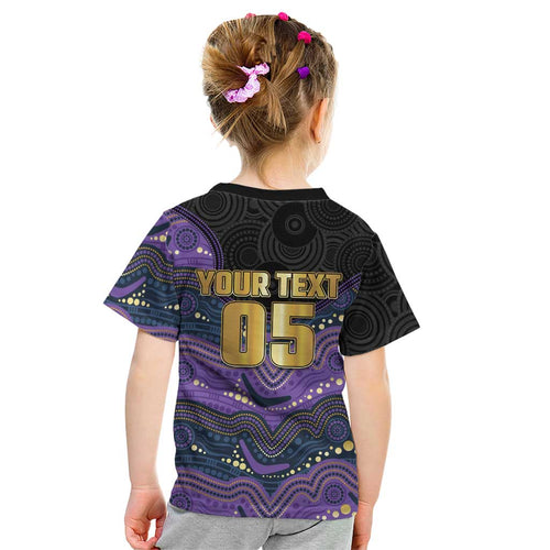 Custom Storm Kid T Shirt Warrior Mascot With Aboriginal Indigenous