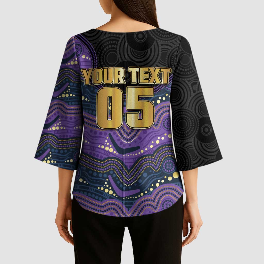 Custom Storm Kimono Sleeve Blouse Warrior Mascot With Aboriginal Indigenous