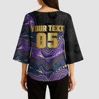 Custom Storm Kimono Sleeve Blouse Warrior Mascot With Aboriginal Indigenous
