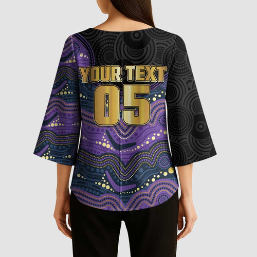 Custom Storm Kimono Sleeve Blouse Warrior Mascot With Aboriginal Indigenous