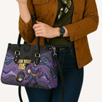 Custom Storm Leather Bag Warrior Mascot With Aboriginal Indigenous