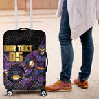 Custom Storm Luggage Cover Warrior Mascot With Aboriginal Indigenous