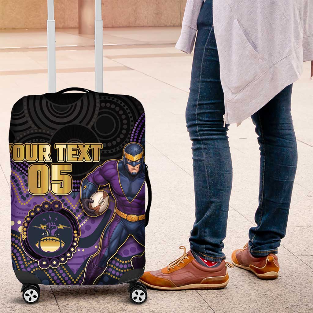 Custom Storm Luggage Cover Warrior Mascot With Aboriginal Indigenous