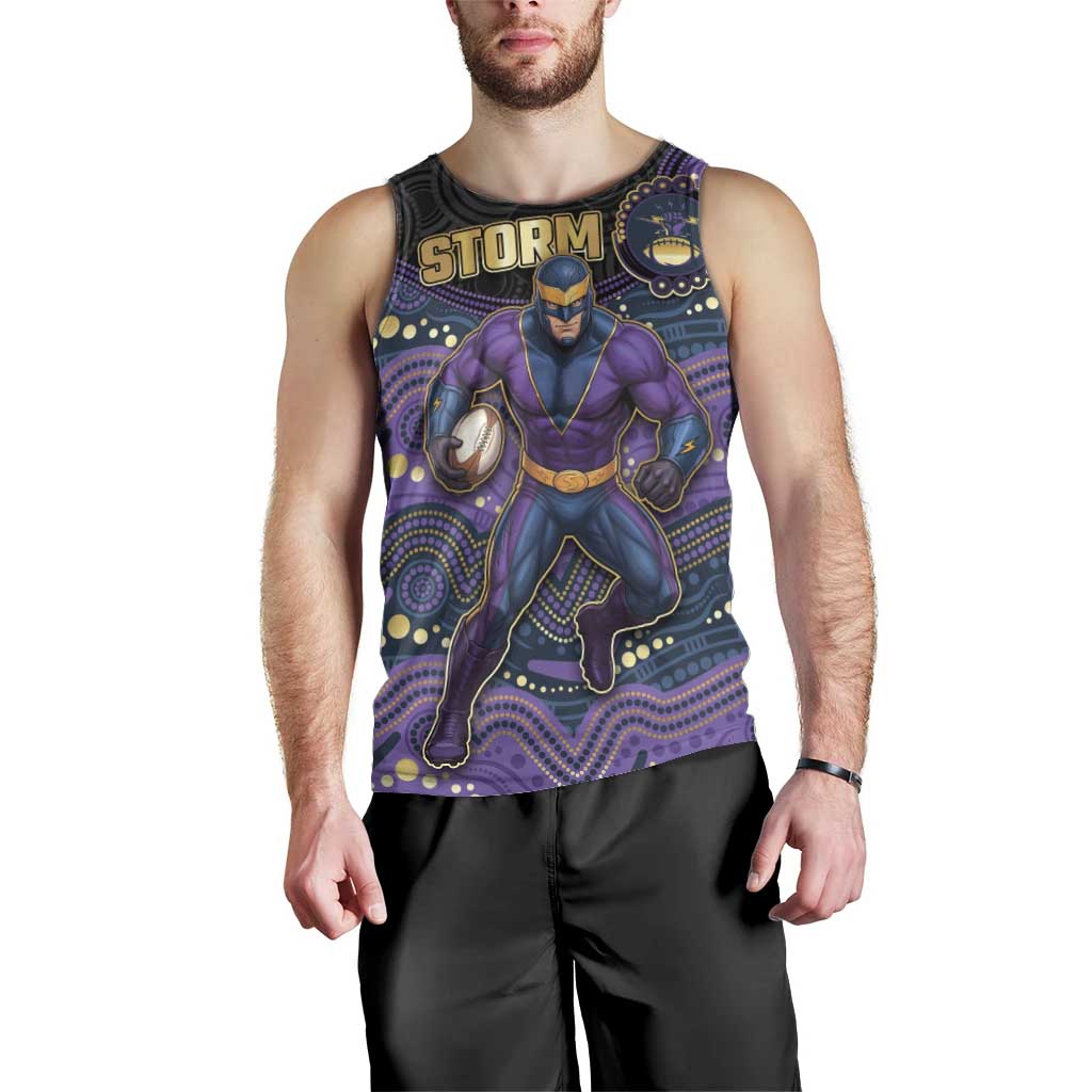Custom Storm Men Tank Top Warrior Mascot With Aboriginal Indigenous