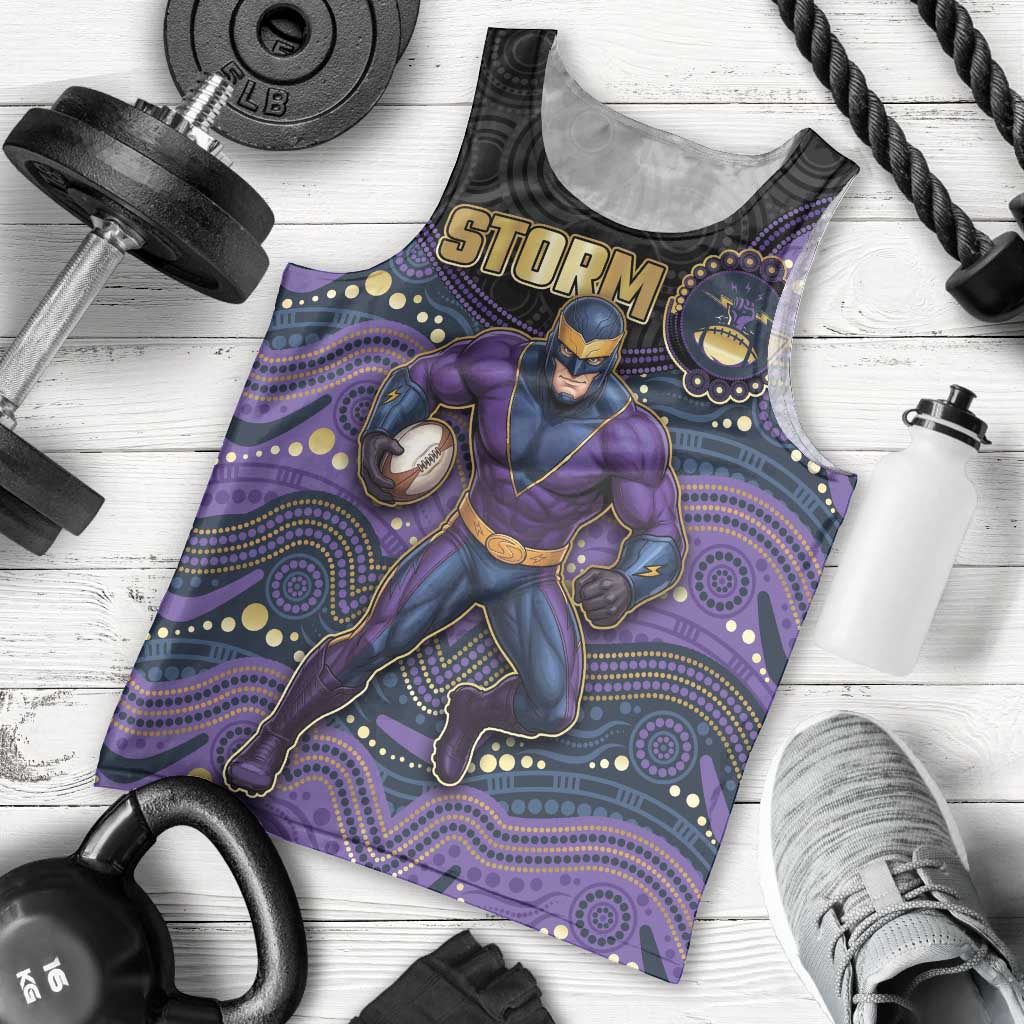 Custom Storm Men Tank Top Warrior Mascot With Aboriginal Indigenous