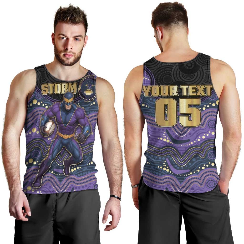 Custom Storm Men Tank Top Warrior Mascot With Aboriginal Indigenous