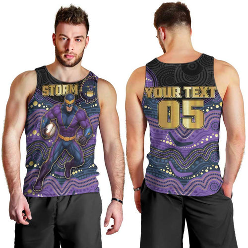 Custom Storm Men Tank Top Warrior Mascot With Aboriginal Indigenous