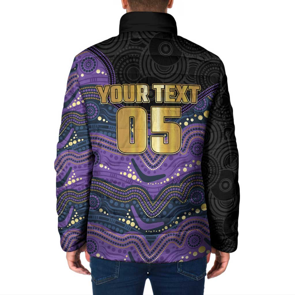 Custom Storm Padded Jacket Warrior Mascot With Aboriginal Indigenous